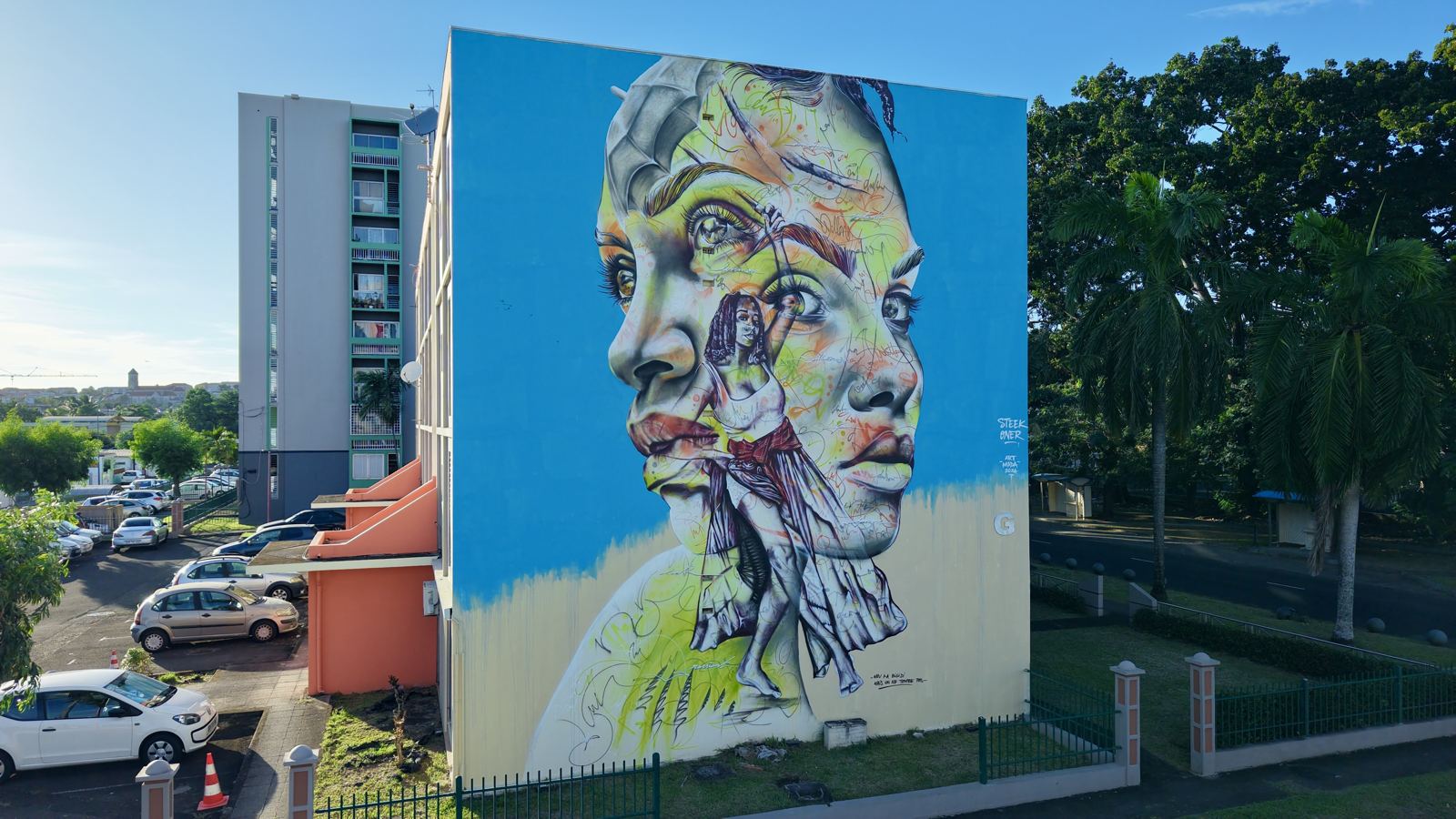 Fresque de Steek, ARTMADA #1, Bâtiment G, cité Dillon