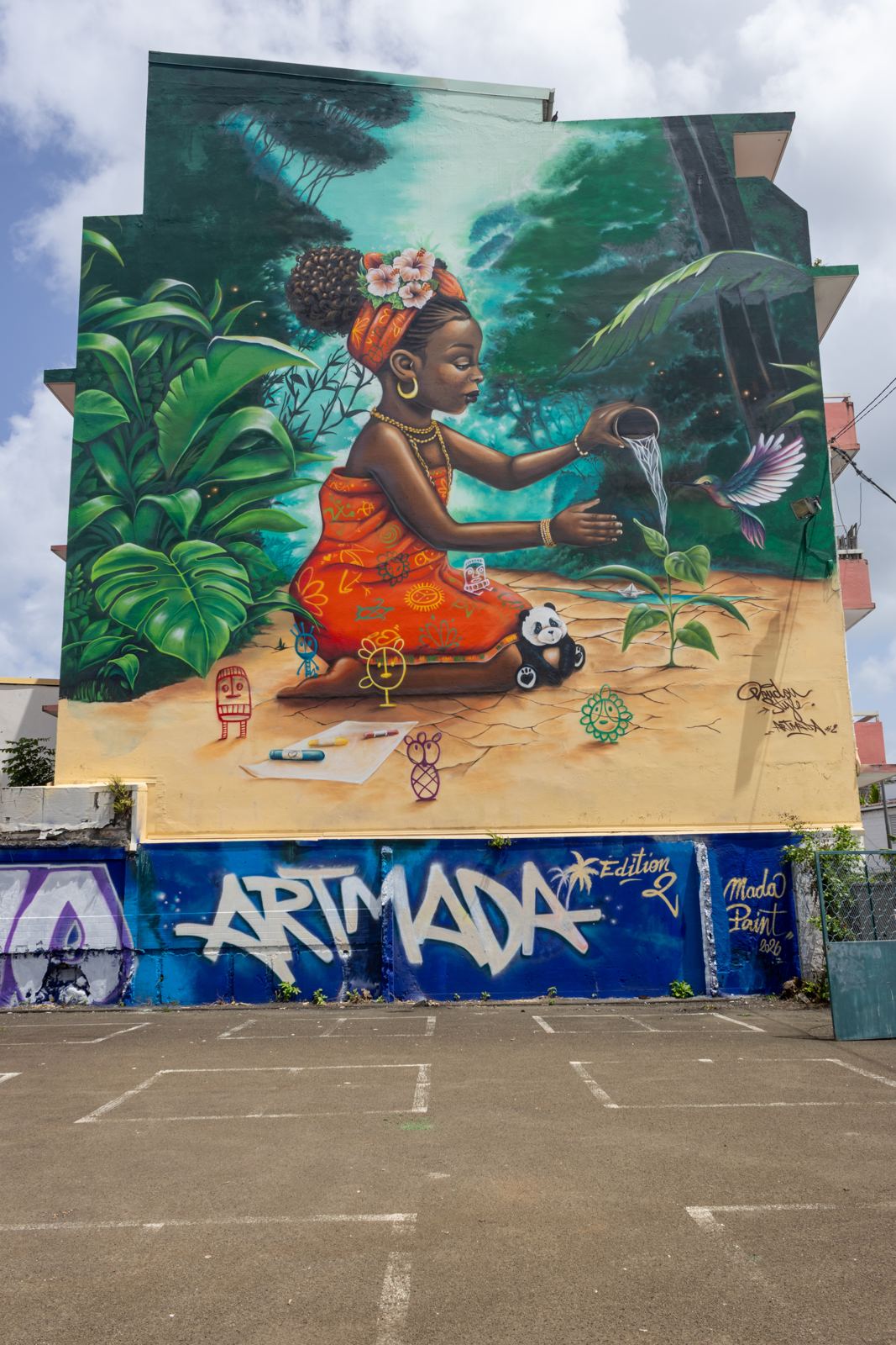 Fresque de Doudou Style, ARTMADA #2, 91 rue Victor Sévère