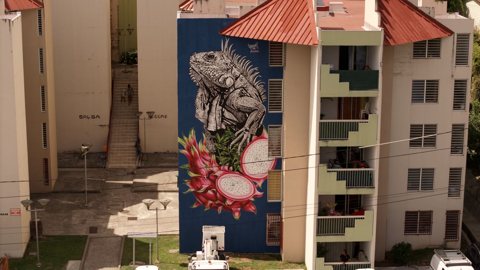 Fresque de Veneno, ARTMADA #2, Cité Salinière, boulevard Adhémar Modock